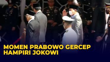 Momen Prabowo Gercep Hampiri Jokowi di Monumen Pancasila Sakti