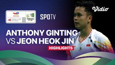 Anthony Sinisuka Ginting (INA) vs Jeon Hyeok Jin (KOR)  - Highlights | Thomas Cup Chengdu 2024 - Men's Singles