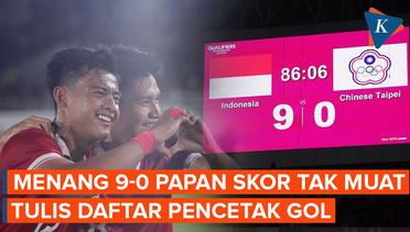 Libas Taiwan 9-0, Papan Skor Sampai Tak Muat Tulis Daftar Pencetak Gol Indonesia
