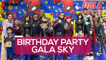 Gaya Fuji dan Keluarga Kompak Kenakan Baju Bertema Superhero di Pesta Ultah Gala Sky
