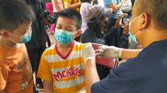 Suasana Vaksinasi Anak Usia di bawah 12 Tahun di Malang