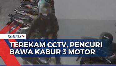 Pencurian Tiga Motor Dalam 7 Menit Terekam CCTV