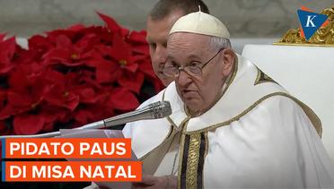 Paus Fransiskus Soroti Konflik Rusia-Ukraina Saat Pimpin Misa Natal di Vatikan