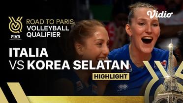 Match Highlights | Italia vs Korea | Women's FIVB Road to Paris Volleyball Qualifier