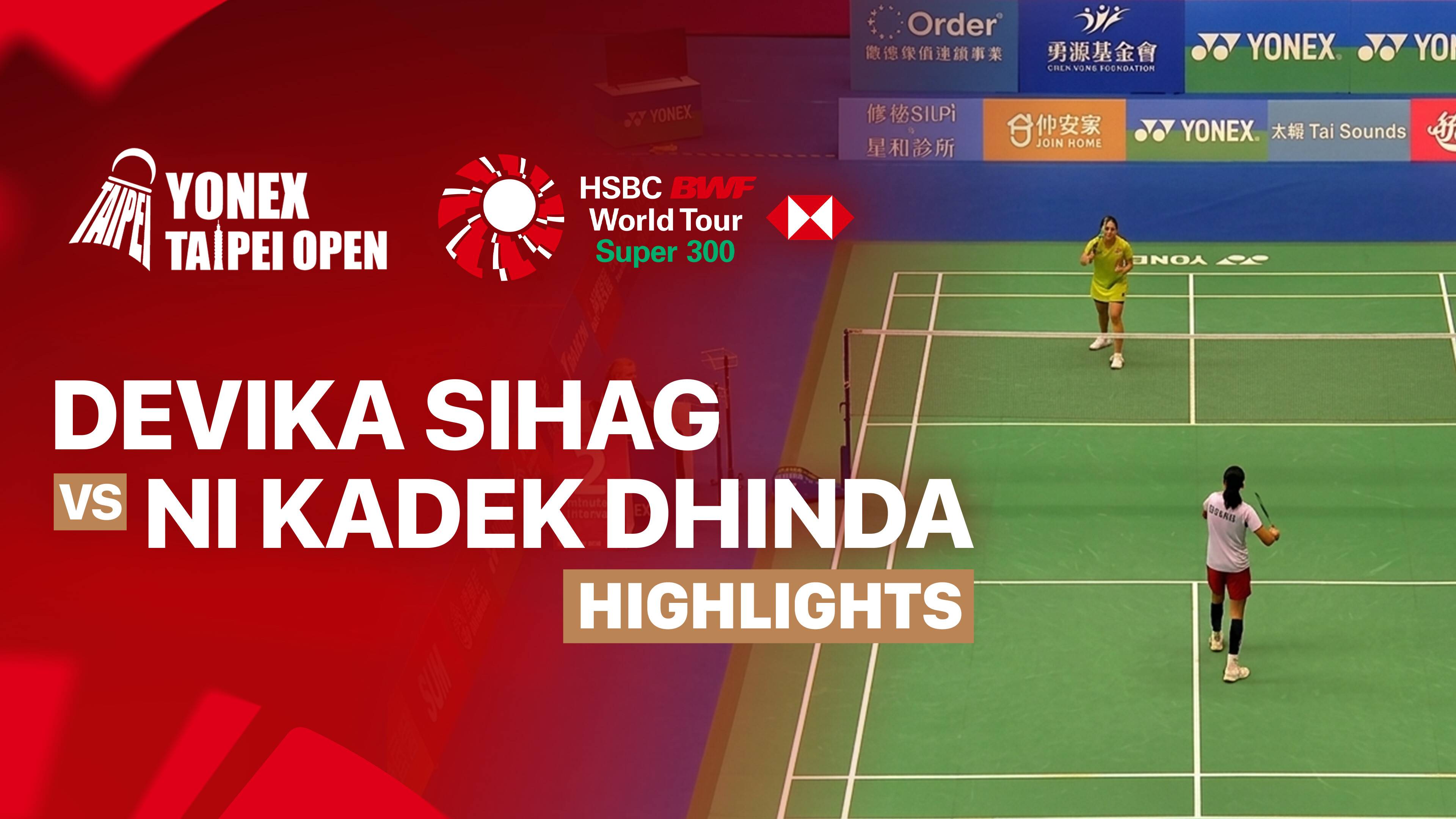Devika Sihag (IND) vs Ni Kadek Dhinda Amartya Pratiwi (INA) - Women's Singles Round of 16 | YONEX Taipei Open 2026