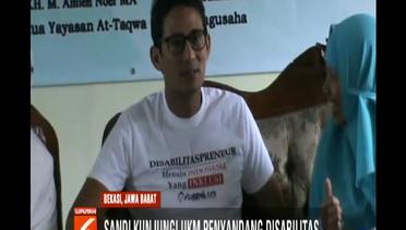 Safari Politik di Bekasi, Sandiaga Uno Dialog dengan Pengusaha UKM Disabilitas - Liputan 6 Pagi