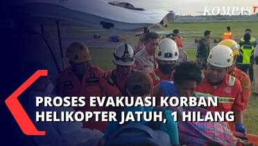 Evakuasi Korban Helikopter Jatuh di Mimika, 10 Orang Selamat dan 1 Hilang
