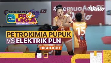 Highlights | Gresik Petrokimia Pupuk Indonesia vs Jakarta Elektrik PLN | PLN Mobile Proliga Putri 2022