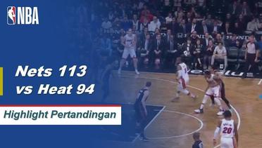 NBA I Cuplikan Pertandingan : Nets 113 vs Heat 94