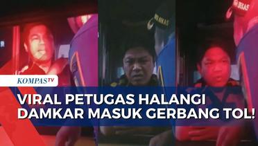 Cekcok Petugas Jaga Gardu Tol Halangi Mobil Damkar Masuk di Bekasi jadi Viral!