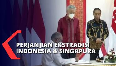 Kejar Koruptor! Presiden RI Jokowi & PM Singapura Lee Hsien Loong Tanda Tangan Perjanjian Ekstradisi