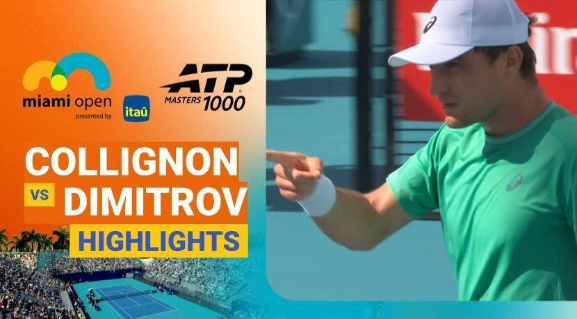Raphael Collignon vs Grigor Dimitrov - Round 1 (Grandstand) | ATP 1000: Miami Open Presented by Itau 2026