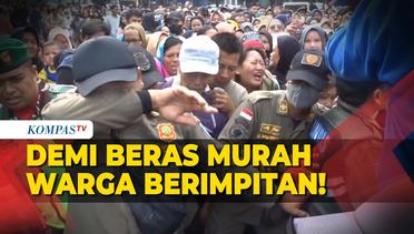 Penampakan Warga Antre Berjubel 3 Jam demi Dapatkan Beras Murah di Bandung