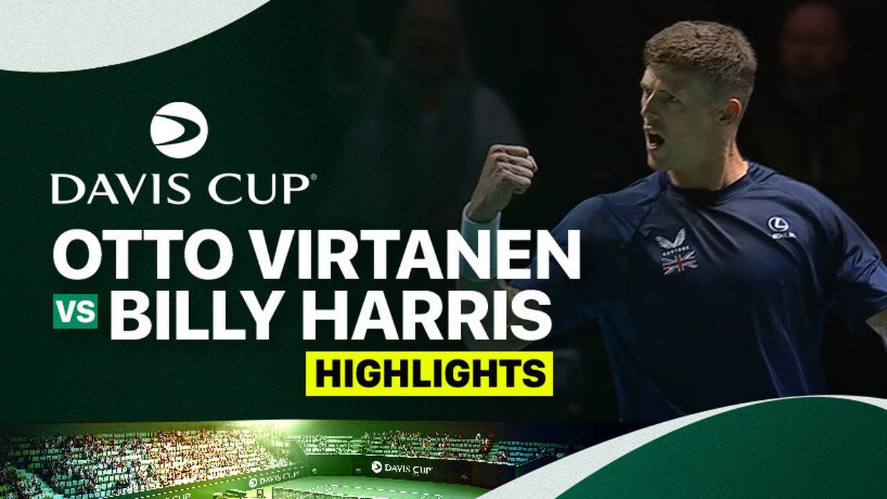 Otto Virtanen (FIN) vs Billy Harris (GBR) - Highlights | Davis Cup ...