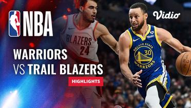 Golden State Warriors vs Portland Trail Blazers -Highlights | NBA Regular Season 2023/24