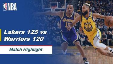 Match Highlight | Los Angeles Lakers 125 vs 120 Golden State Warriors | NBA Regular Season 2019/20