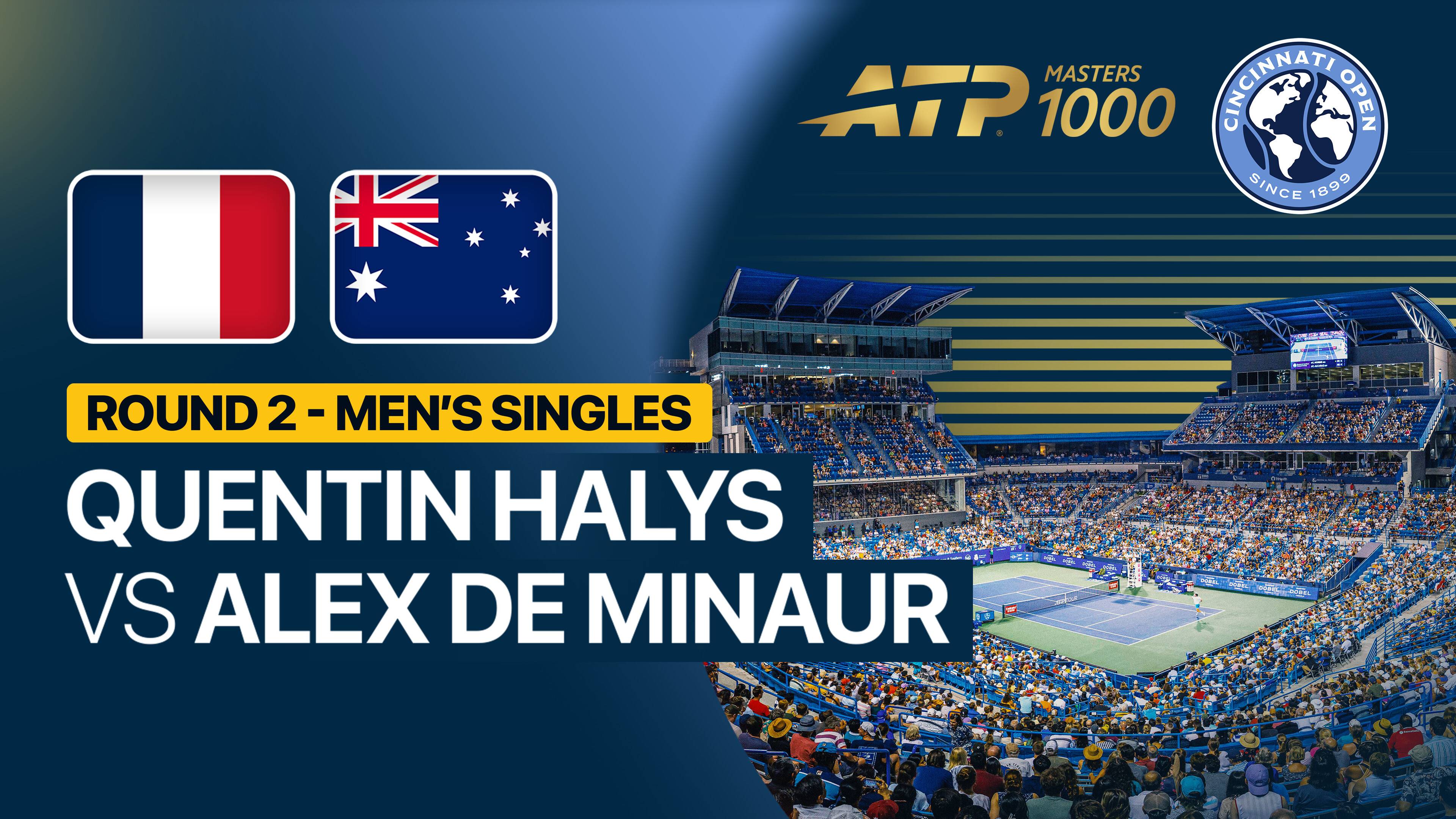 Quentin Halys vs Alex de Minaur - Round 2 | ATP 1000: Cincinnati Open 2026