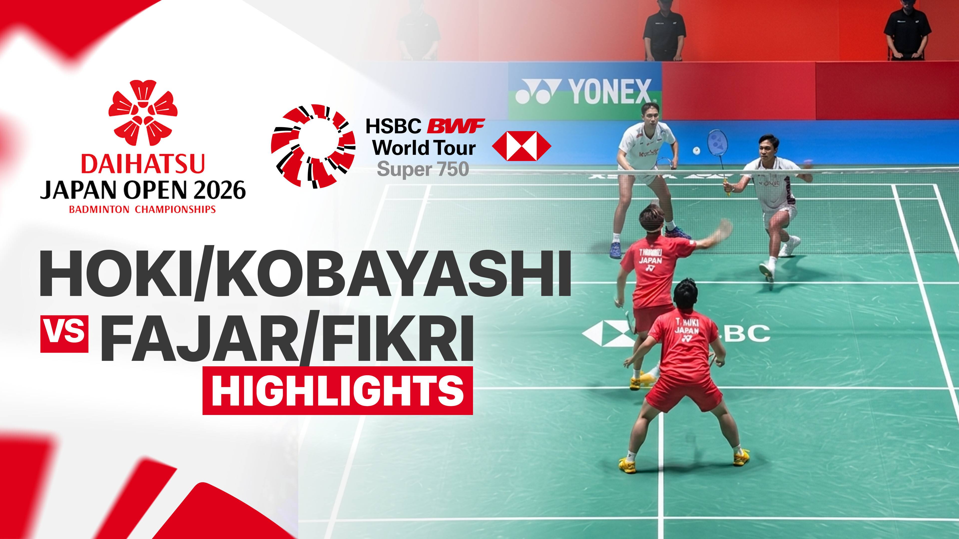 Takuro Hoki/Yugo Kobayashi (JPN) vs Fajar Alfian/Muhammad Shohibul Fikri (INA) - Men's Doubles Semi Finals | DAIHATSU Japan Open 2026
