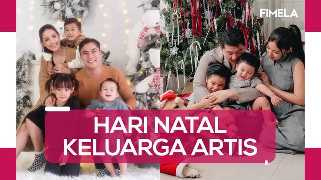 Kompak Keluarga Artis Pose untuk Berikan Ucapan Natal Meriah dengan Banyak Anak