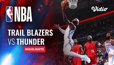 Portland Trail Blazers vs Oklahoma City Thunter - Highlights | NBA Regular Season 2023/24