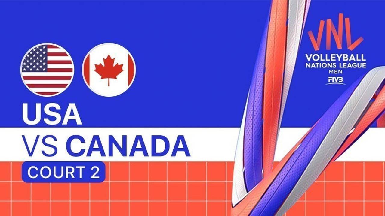 Full Match VNL MEN'S USA 3 vs 0 Canada Volleyball Nations League