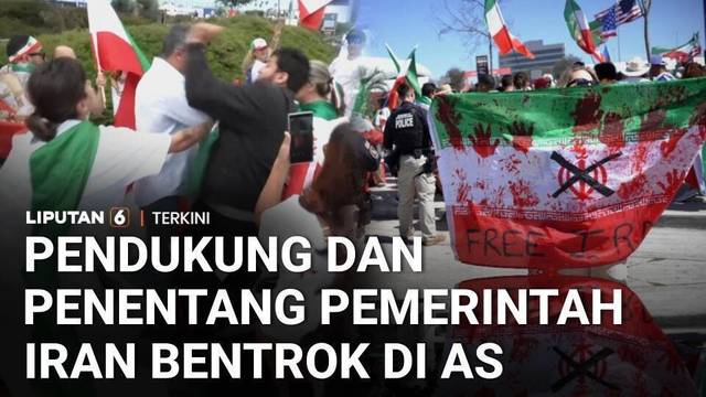 Demo Warnai Laga Belgia vs Iran, Pendukung dan Penentang Pemerintah Iran Bersitegang | Liputan 6