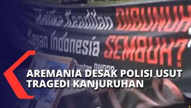 Gelar Aksi Unjuk Rasa di Tugu Kota Malang, Aremania Desak Polisi Usut Tragedi Kanjuruhan!