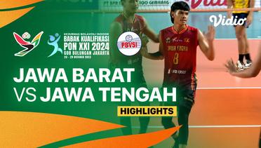 Putra: Jawa Barat vs Jawa Tengah - Highlights | Babak Kualifikasi PON XXI Bola Voli