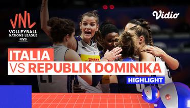 Match Highlights | Italia vs Republik Dominika | Women's Volleyball Nations League 2022