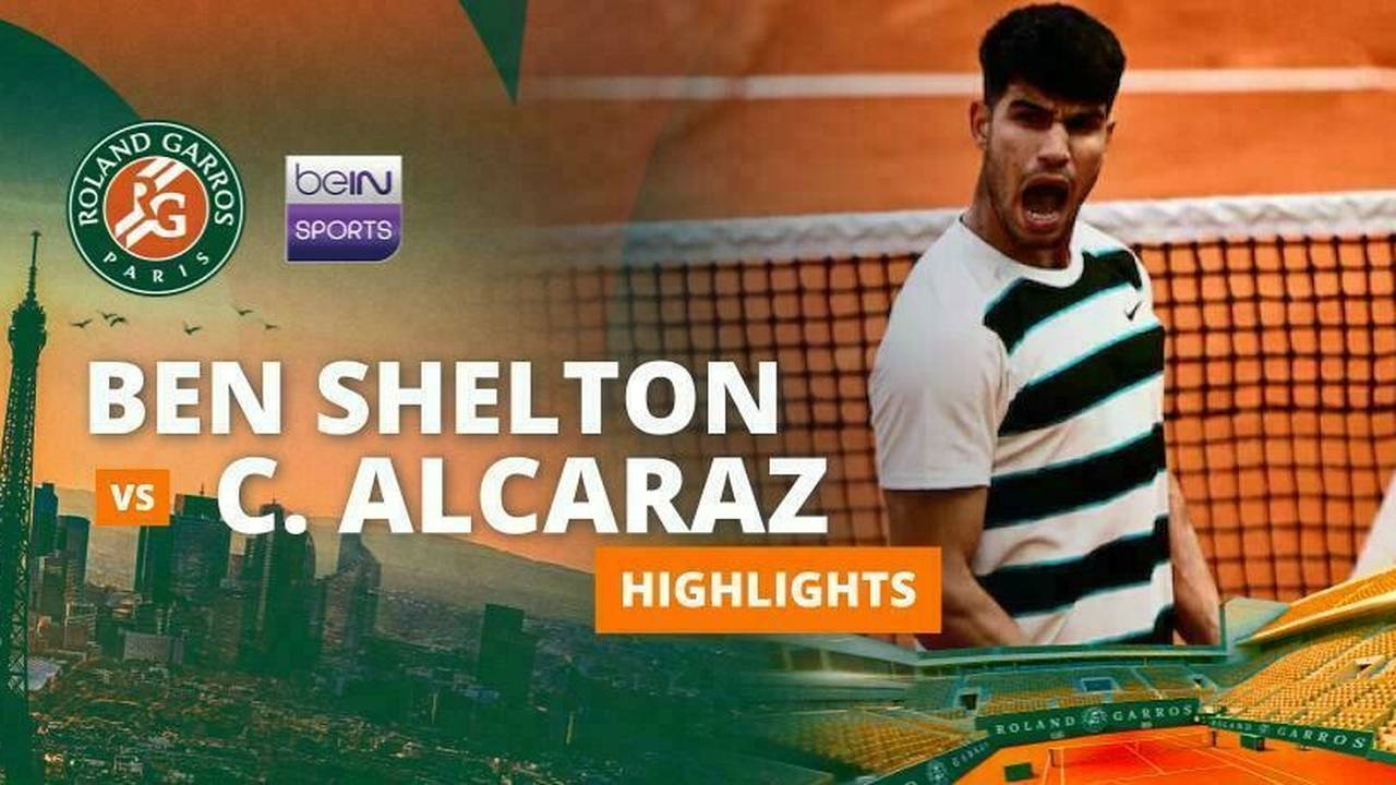 Ben Shelton vs Carlos Alcaraz - Highlights | Roland Garros 2025