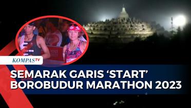 Detik-Detik Peserta Bersiap di Garis Start Borobudur Marathon 2023 Powered by Bank Jateng
