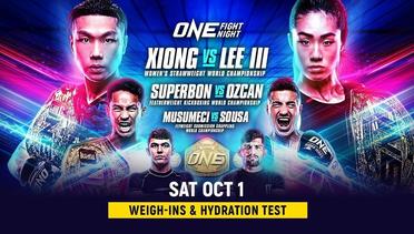 ONE On Prime Video 2: Xiong vs. Lee III | Weigh-Ins & Hydration Tests