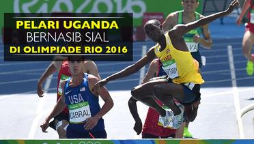 Pelari Uganda Bernasib Sial dan Nyaris Terinjak di Olimpiade Rio 2016