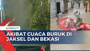 Hujan Deras, Pohon Tumbang Timpa Mobil Parkir Hingga Banjir di Jaksel dan Bekasi