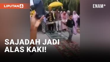 Miris, Pernikahan di Aceh Jadikan Sajadah Sebagai Alas Kaki