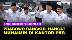 Presiden Terpilih Prabowo Rangkul Hangat Cak Imin di Kantor PKB