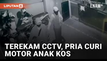 Terekam CCTV, Sekumpulan Pria Curi Motor Anak Kos