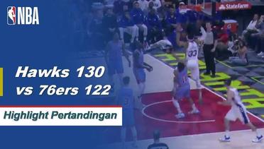 NBA I Cuplikan Pertandingan : Hawks 130 vs 76ers 122