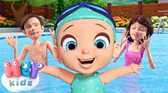 Swimming song for kids  Swim like a little fish | HeyKids - Nursery Rhymes
