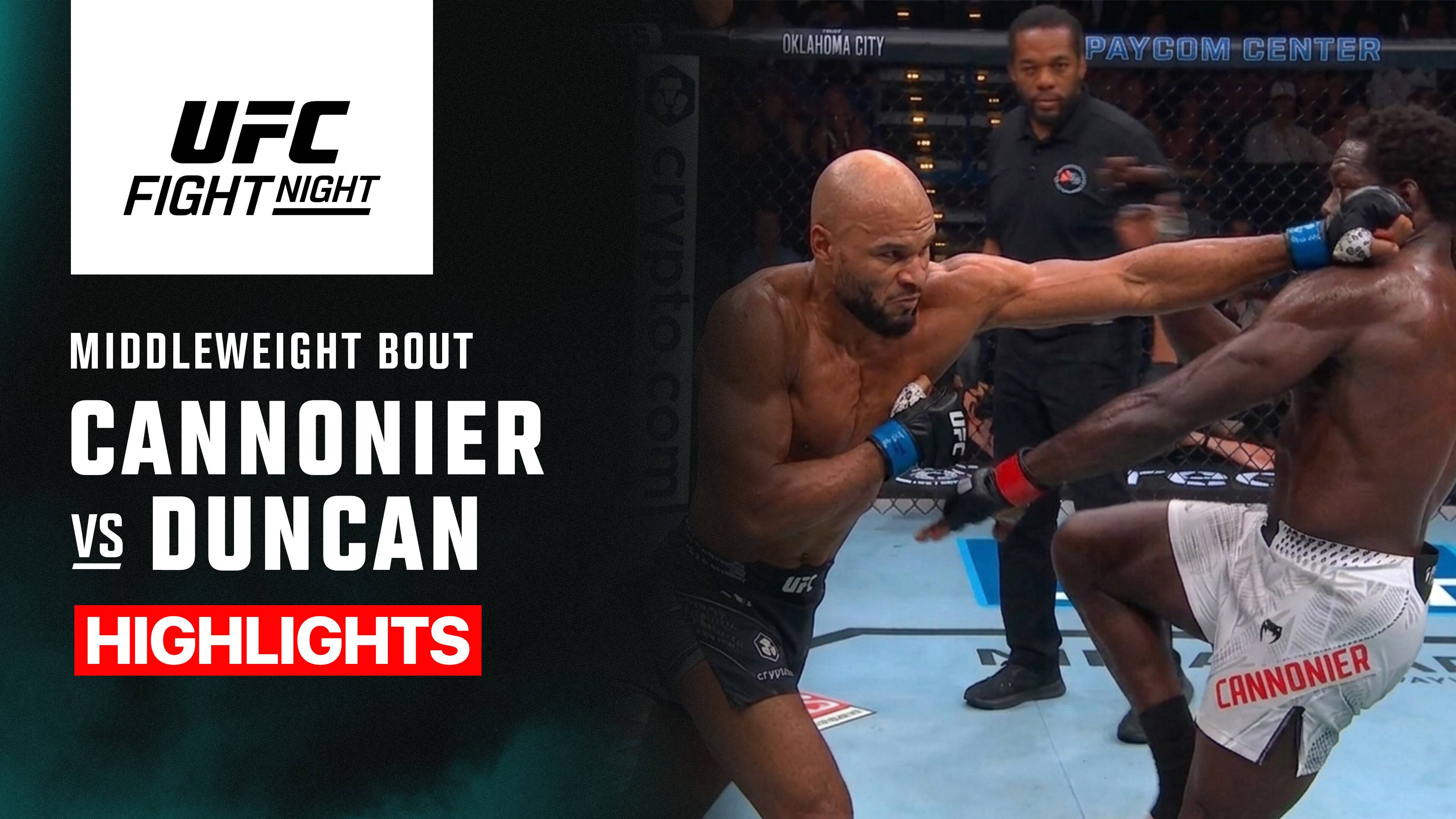 Jared Cannonier vs Christian Leroy Duncan - Middleweight | UFC Fight Night