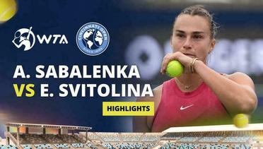 Aryna Sabalenka vs Elina Svitolina - Highlights | WTA Cincinnati Open 2024