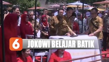 Peringati Hari Batik Nasional, Presiden Jokowi Belajar Membatik - Liputan 6 Siang 