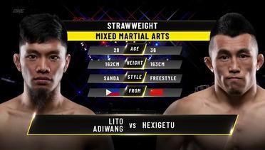 Lito Adiwang vs. Hexigetu | ONE Championship Full Fight