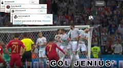 komentar dari pesohor sepak bola mengenai gol free kick cristiano ronaldo (portugal 3-3 spanyol)