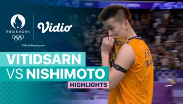 Kunlavut Vitidsarn (THA) vs Kenta Nishimoto (JPN) - Babak 16 Besar - Bulu Tangkis Tunggal Putra - Highlights | Olympic Games Paris 2024