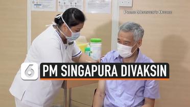 PM Singapura Lee Hsien Loong Menerima Vaksin Pfizer BioNTech Dosis Pertama