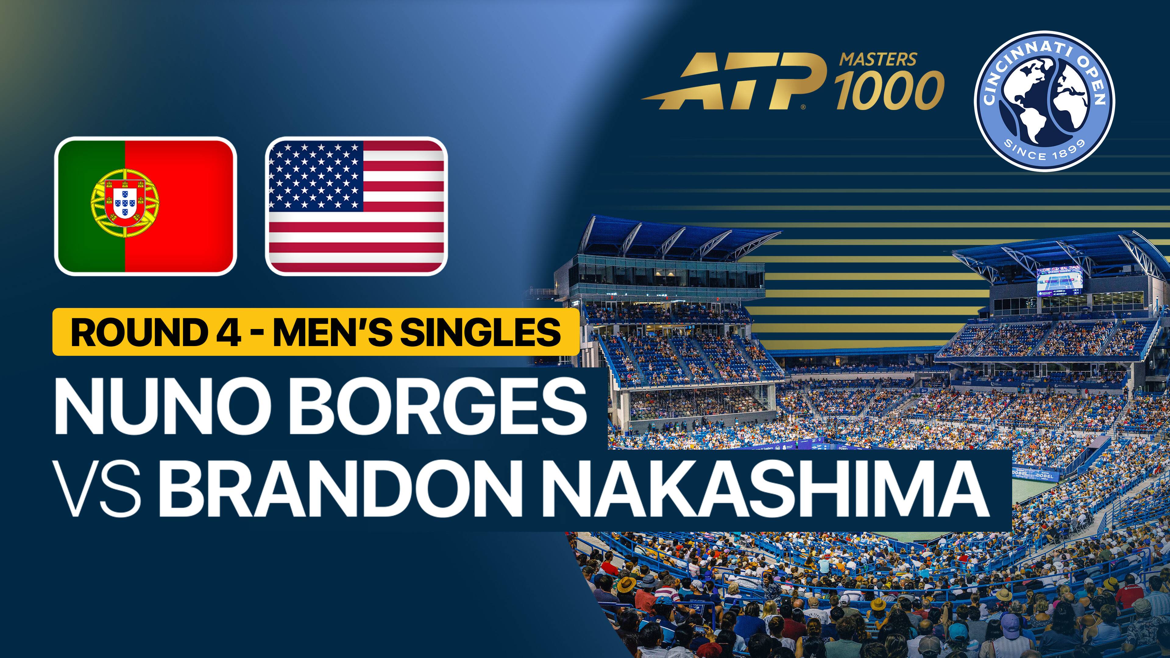 Nuno Borges vs Brandon Nakashima - Round 4 | ATP 1000: Cincinnati Open 2026