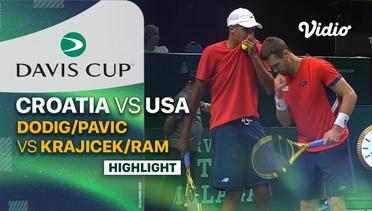 Highlights | Croatia (Ivan Dodig/Mate Pavic) vs USA (Austin Krajicek/Rajeev Ram) | Davis Cup 2023