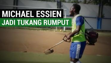 Michael Essien Jadi Tukang Rumput Undang Tawa di Latihan Persib