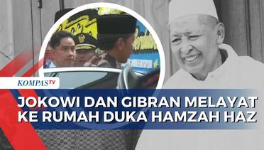 Presiden Jokowi Melayat ke Rumah Duka Hamzah Haz Didampingi Gibran Rakabuming